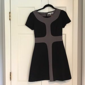 Boden black dress with trim